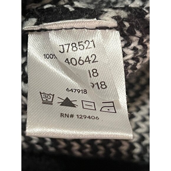 Venus Black & White Houndstooth Sweater Dress Large Long Sleeves & Shawl Neck - Picture 5 of 16